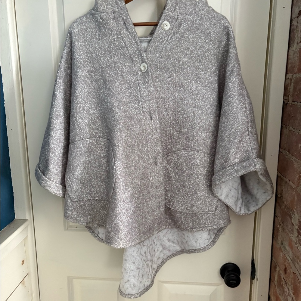 Cozy Gray Poncho